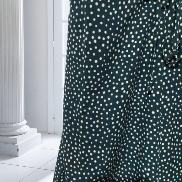 Audrey 3 Plus 1 Green Polka Dot Jumpsuit Size M | Wide Leg Tie Front - Picture 10 of 15